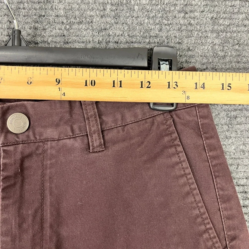 Bonobos Tailored Pants Men‎ 28x31 Slim Modern Minimal Workwear Casual Maroon